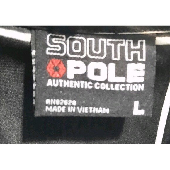 Vintage South Pole Shirt Button Up Polo Men's Large All Over Print 90's Y2K - Picture 3 of 4